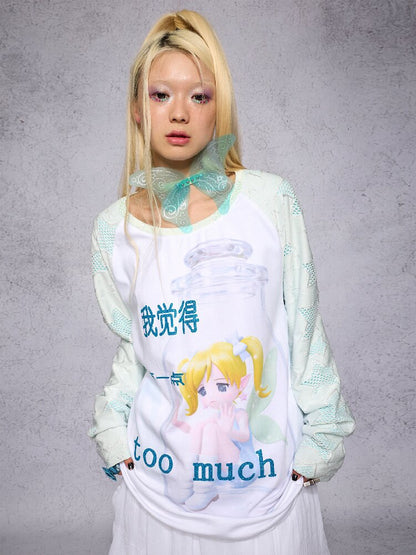 Elf Girl Printed Long Sleeve Top【s0000018731】