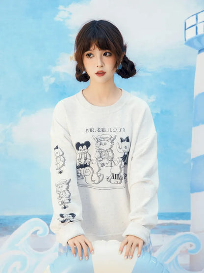 Speckled Casual Print Hoodie【s0000014157】