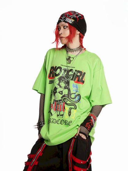 Street tide loose versatile multicolor T-shirt【s0000013601】
