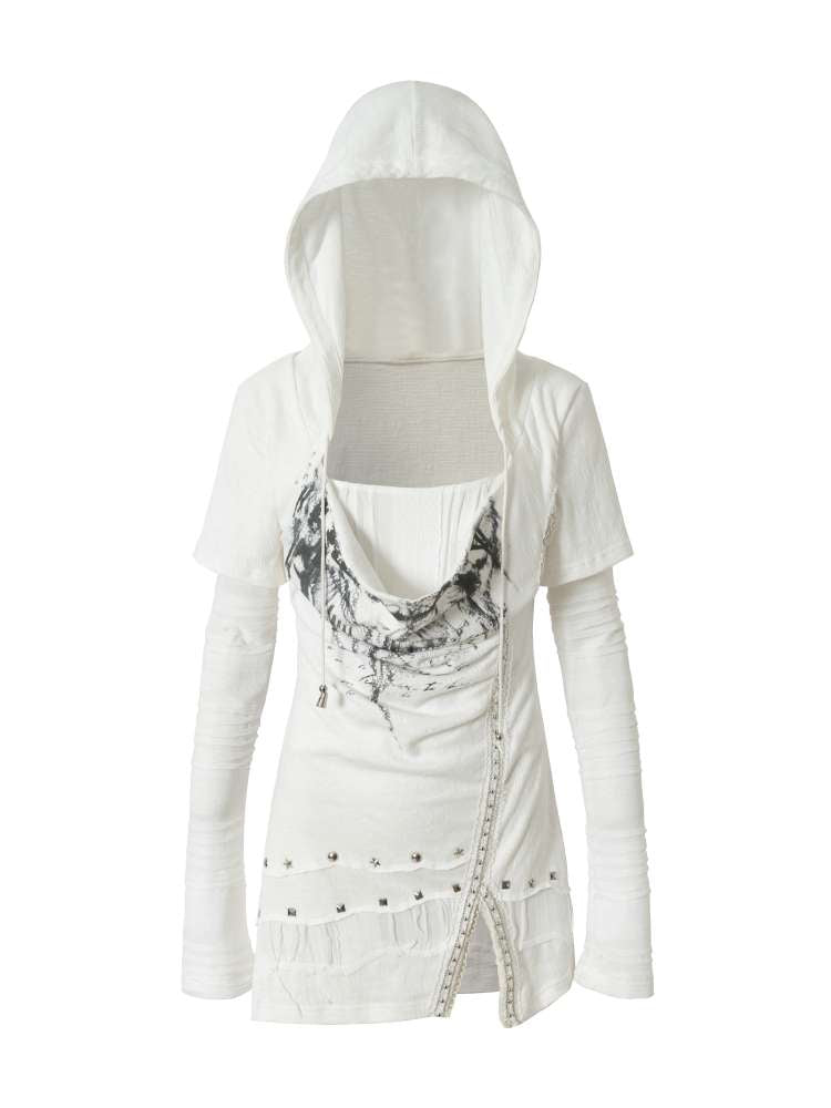 Patchwork long-sleeve layered dress【s0000014465】