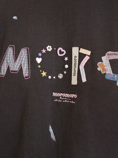 Round neck loose retro casual short-sleeved T-shirt【s0000013458】