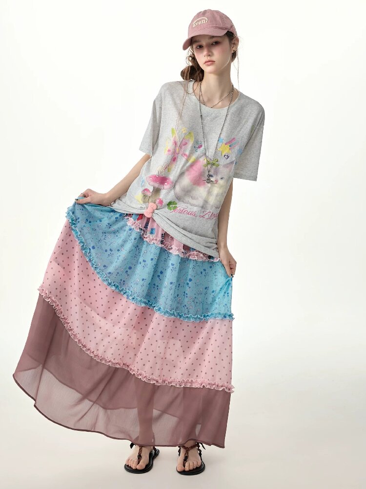 Pastoral Poem Floral Long Skirt【s0000017261】