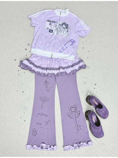 Angel Illustration Purple Cardigan【s0000016543】
