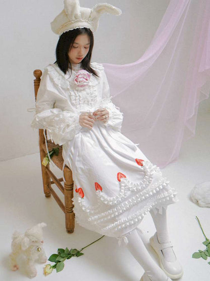 Strawberry Print Two-piece Skirt Dress【s0000014936】