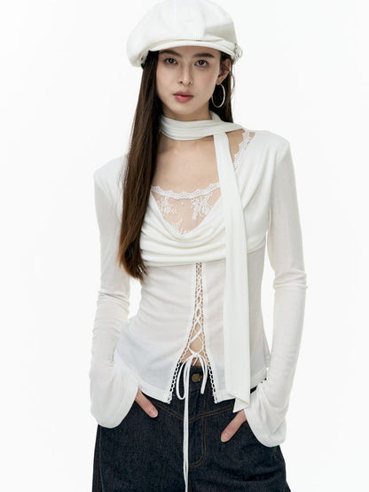 Tencel swing collar bottoming shirt【s0000013745】