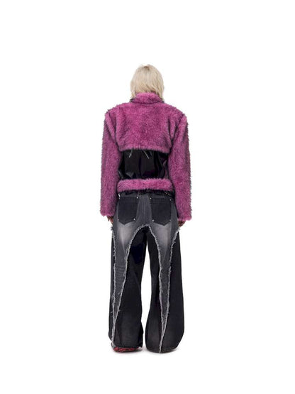 Gradient Fur Short Turtleneck Jacket【s0000015116】