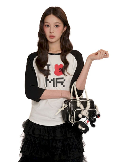 Casual Raglan Long-Sleeved T-Shirt【s0000012559】