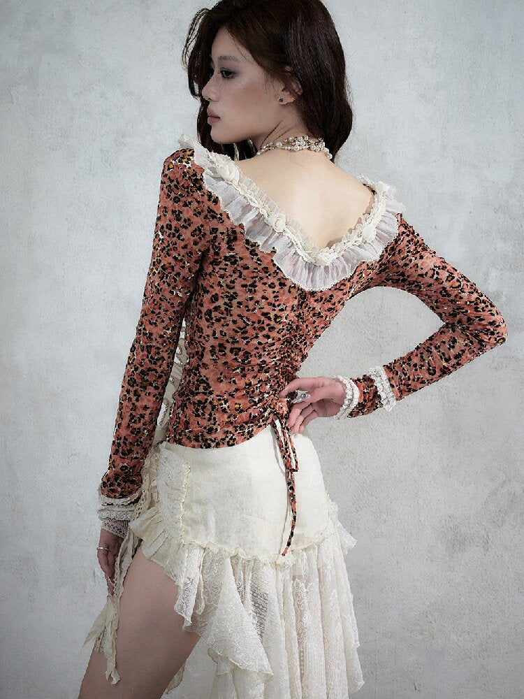 Baroque Leopard Mesh Lace Cardigan【s0000017993】
