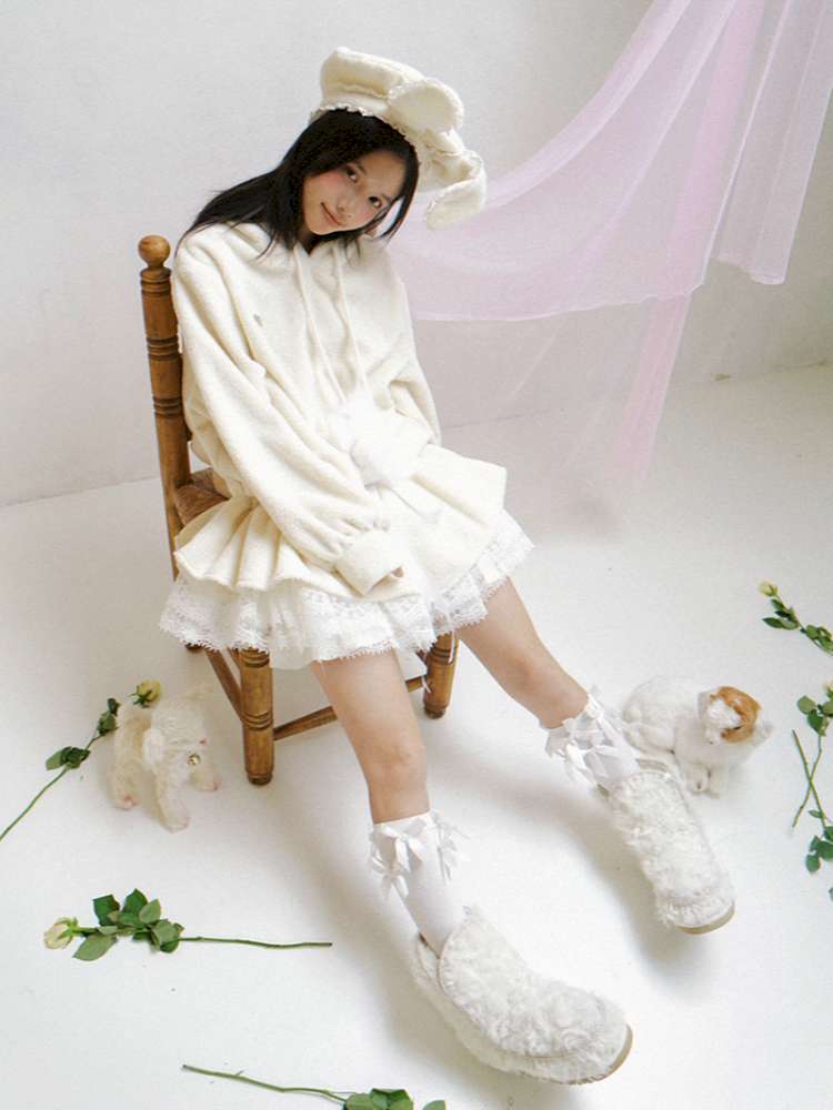 Plush Angel Ears Low Waist Dress【s0000014941】