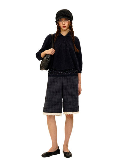 Lace Patchwork Vintage Plaid Pants【s0000017934】