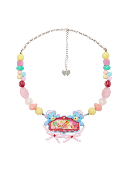 Acrylic Beaded Hair Clip Necklace【s0000011325】