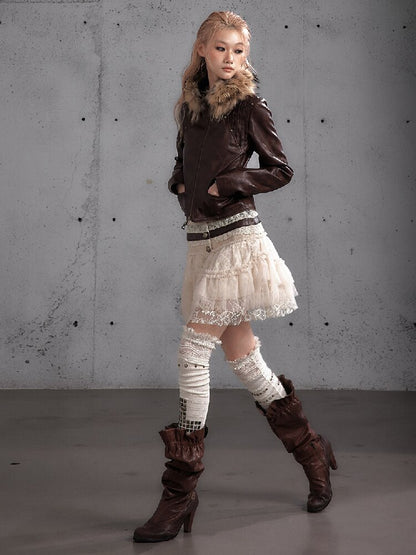 Vintage Layered Mesh Puffy Skirt【s0000019151】