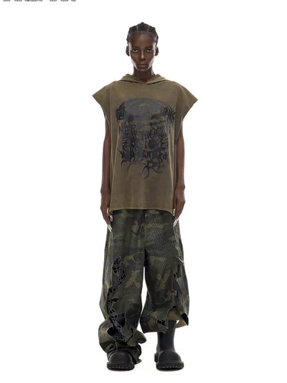 Gender-Neutral Y3K Painted Denim Pants【s0000014013】