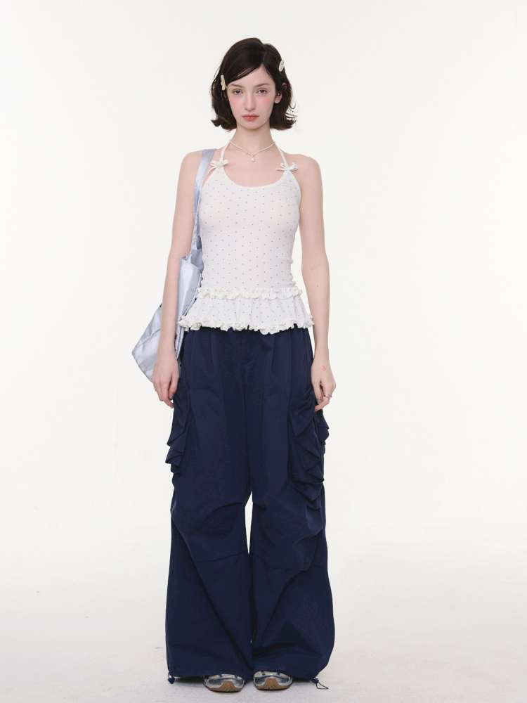 Dark Blue Functional Cargo Pants【s0000015424】