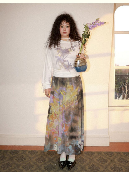 Dance Of Dawn Lily Orchid Skirt【s0000015454】