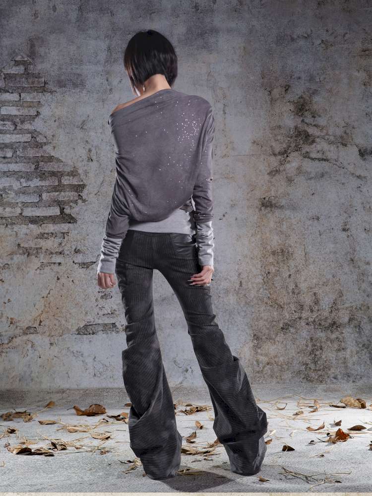 Off-the-shoulder knit top【s0000014488】