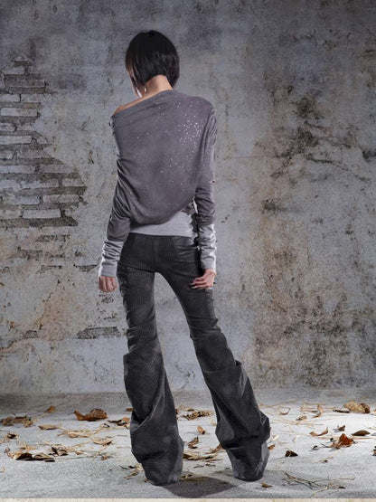 Off-the-shoulder knit top【s0000014488】