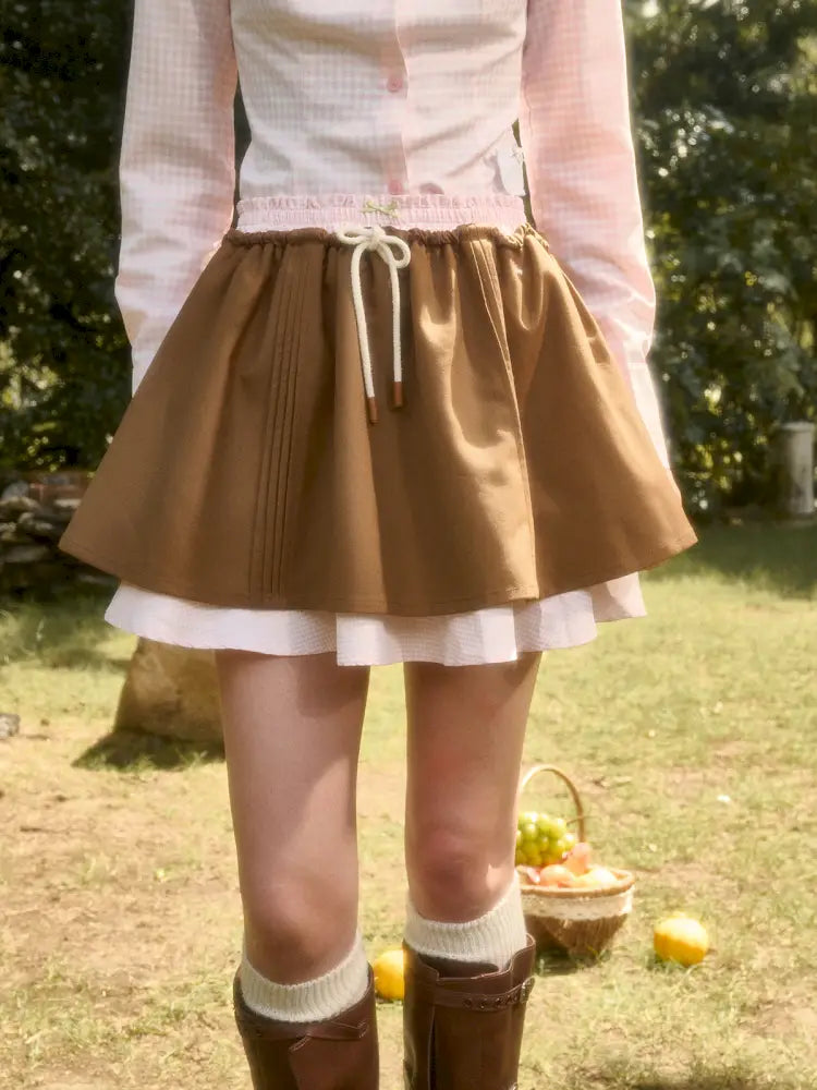 Cotton Cream Two-Tone Shirt【s0000014329】