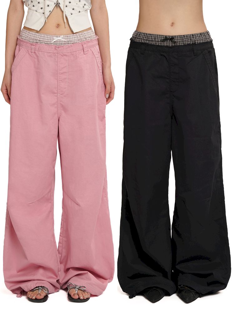 Relaxed fit adjustable cuffs casual pants【s0000012547】