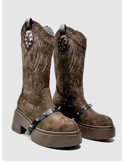 Thick Bottom Western Boots【s0000013764】