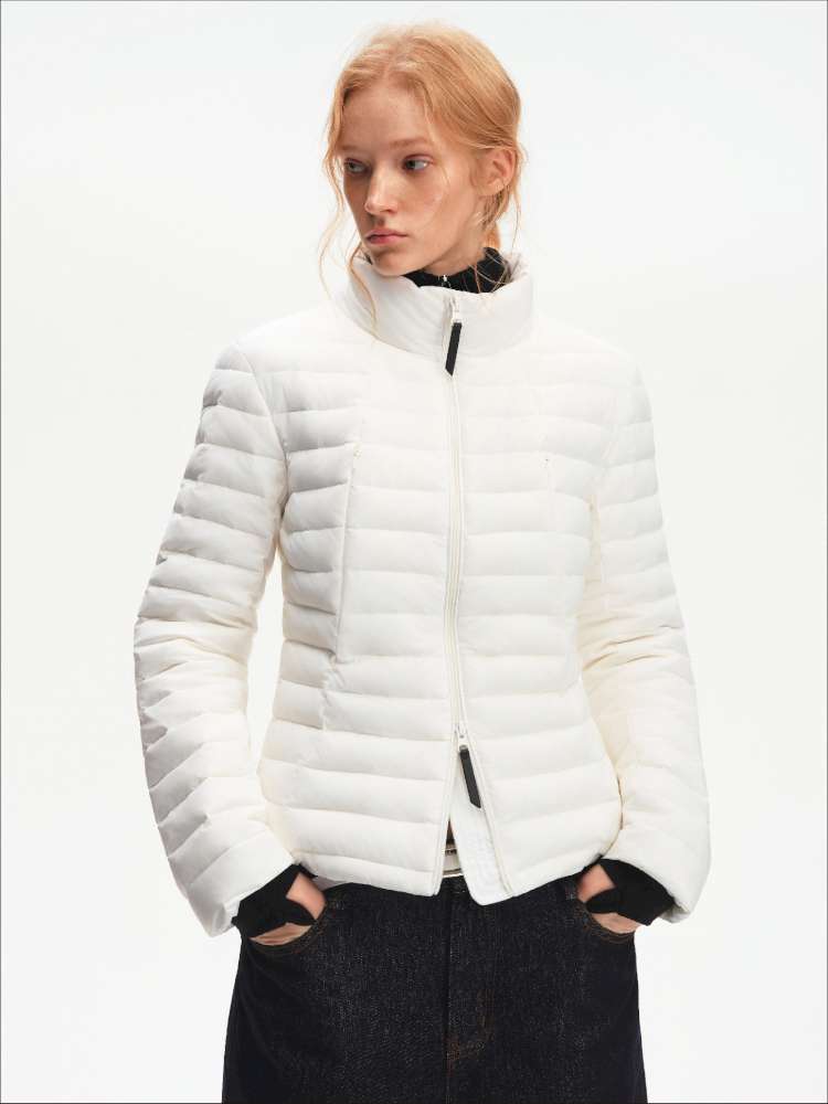 Pork Rib Hooded 90 Down Slim Jacket【s0000014879】