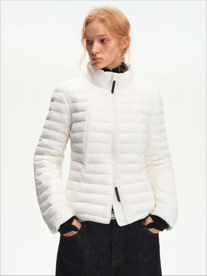 Pork Rib Hooded 90 Down Slim Jacket【s0000014879】