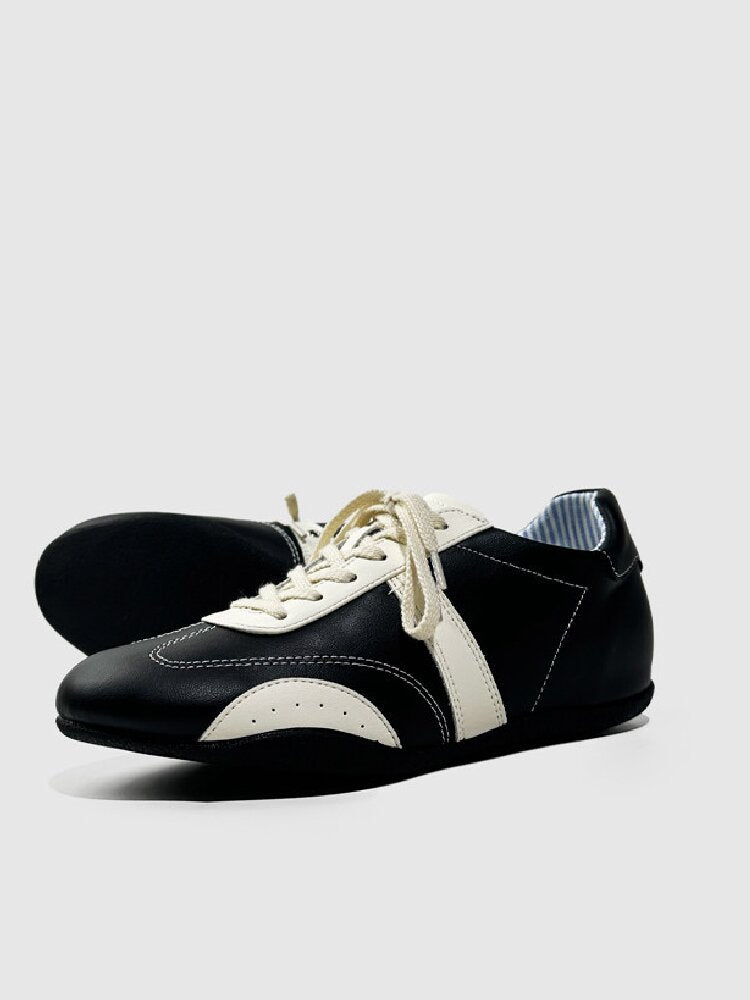 Stitched Brogue Flat Leather Shoes【s0000015725】