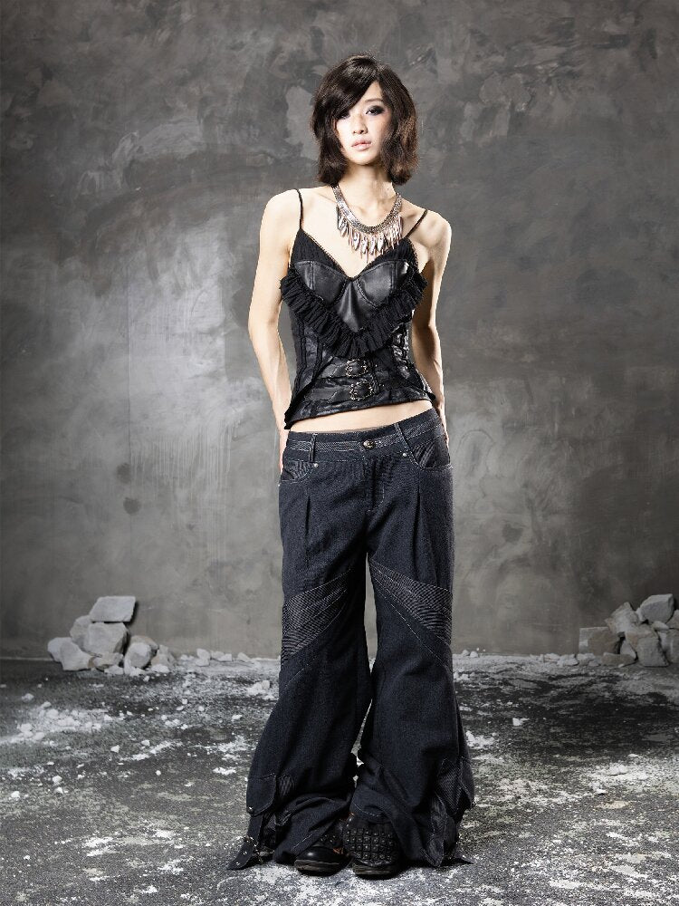 Splicing Fake Two Suspender Bandeau【s0000015953】