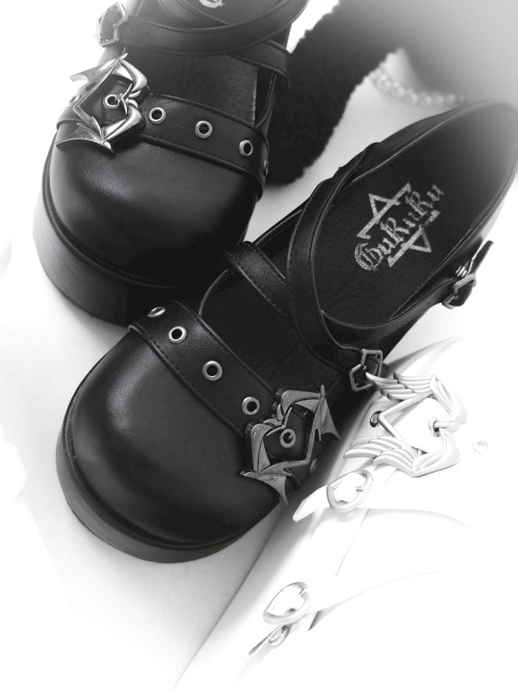 Gothic angel devil thick-soled shoes【s0000012965】