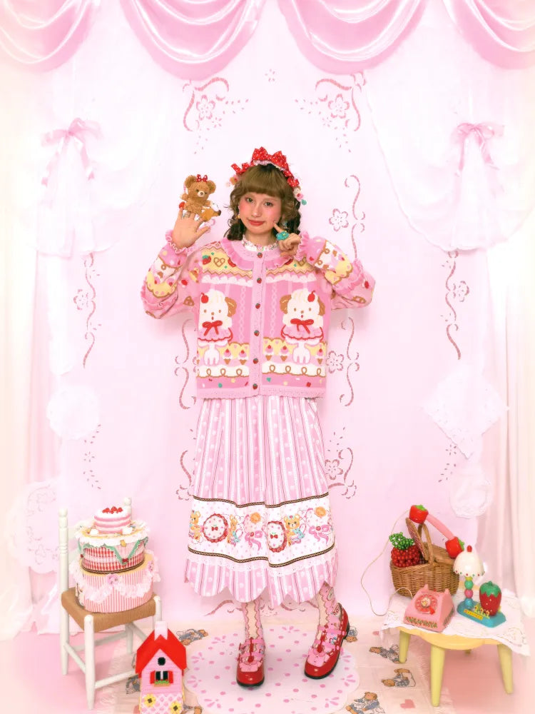 Floral Print Elastic Waist Skirt【s0000014161】