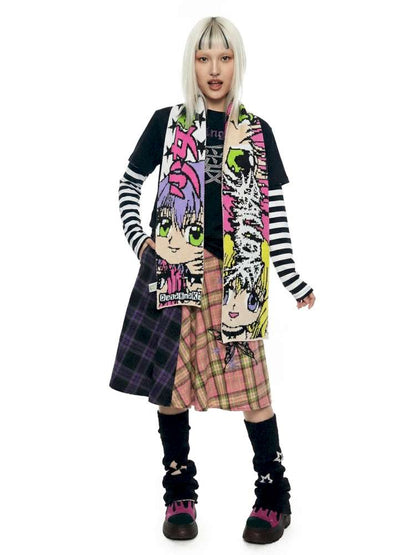 2D Anime Subculture Kpop Knitted Scarves【s0000014917】