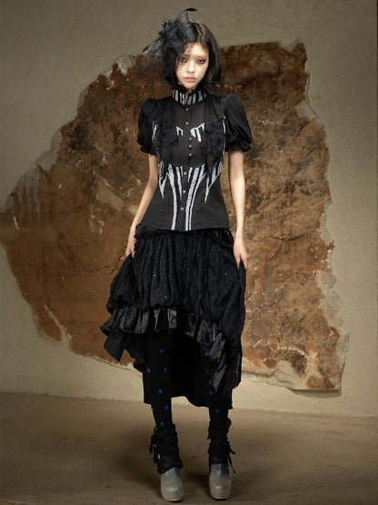 Irregular High Waisted Bandeau Skirt【s0000016929】