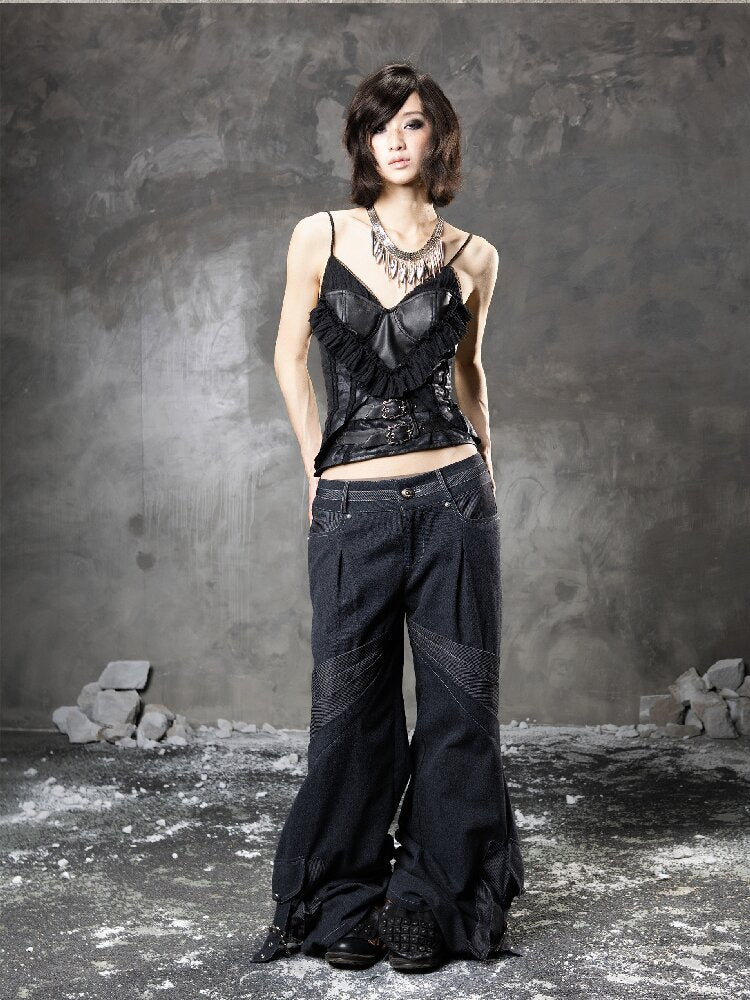 Loose Wide-Leg Jeans【s0000015958】