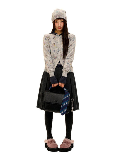 Horse Rabbit Floral Crew Cardigan【s0000016084】