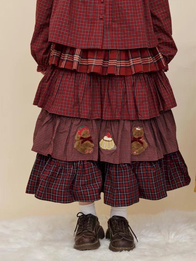 Ruffled puffy adorable tiered skirt【s0000014174】