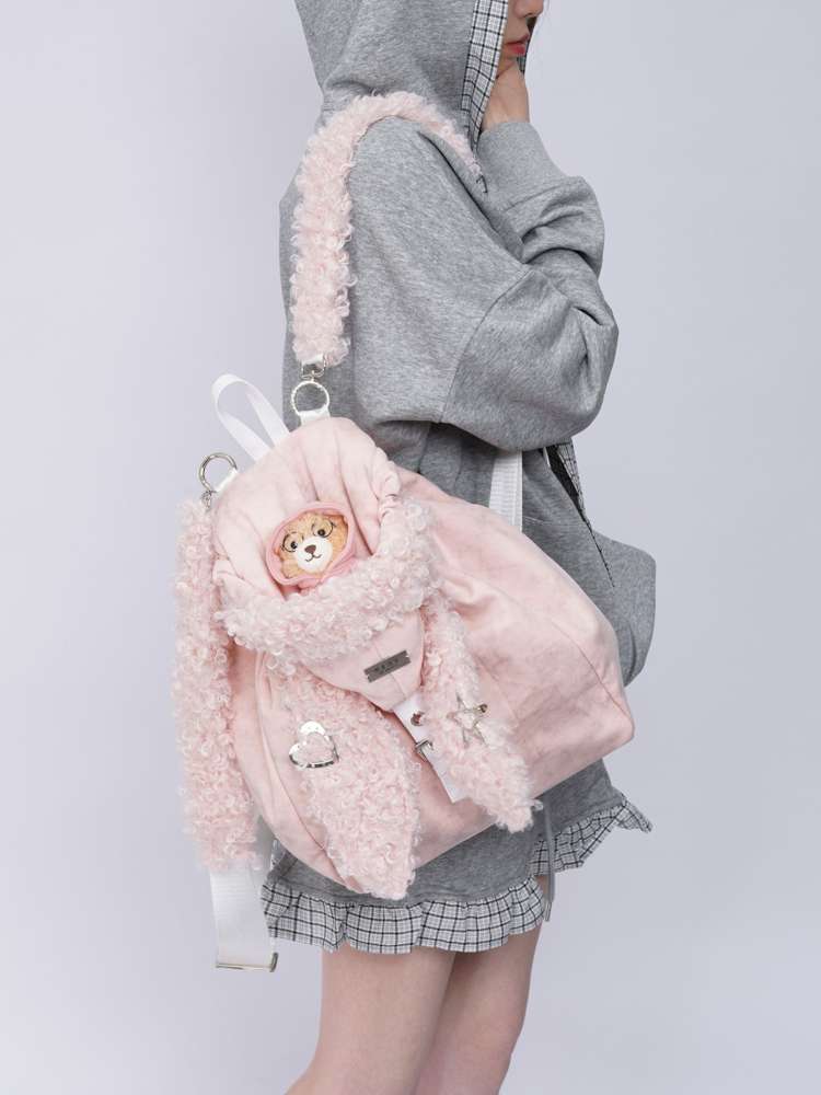 Rabbit Ears Cute Fur Crossbody School Bag【s0000014616】