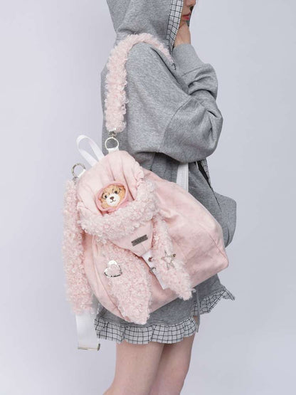 Rabbit Ears Cute Fur Crossbody School Bag【s0000014616】