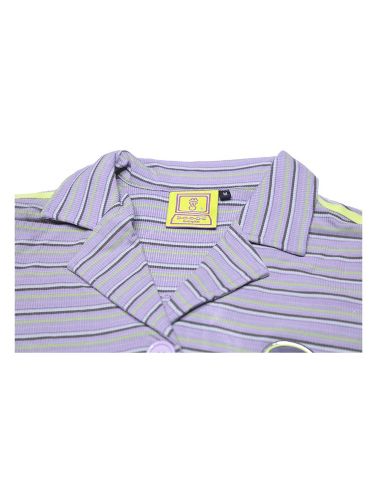 줄무늬 Kuban koa r 짧은 Seekage 셔츠 [S0000006574]