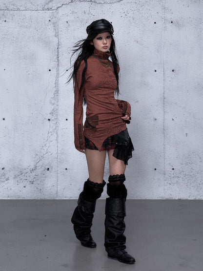 High Neck Jacquard Knit Base Top【s0000015550】