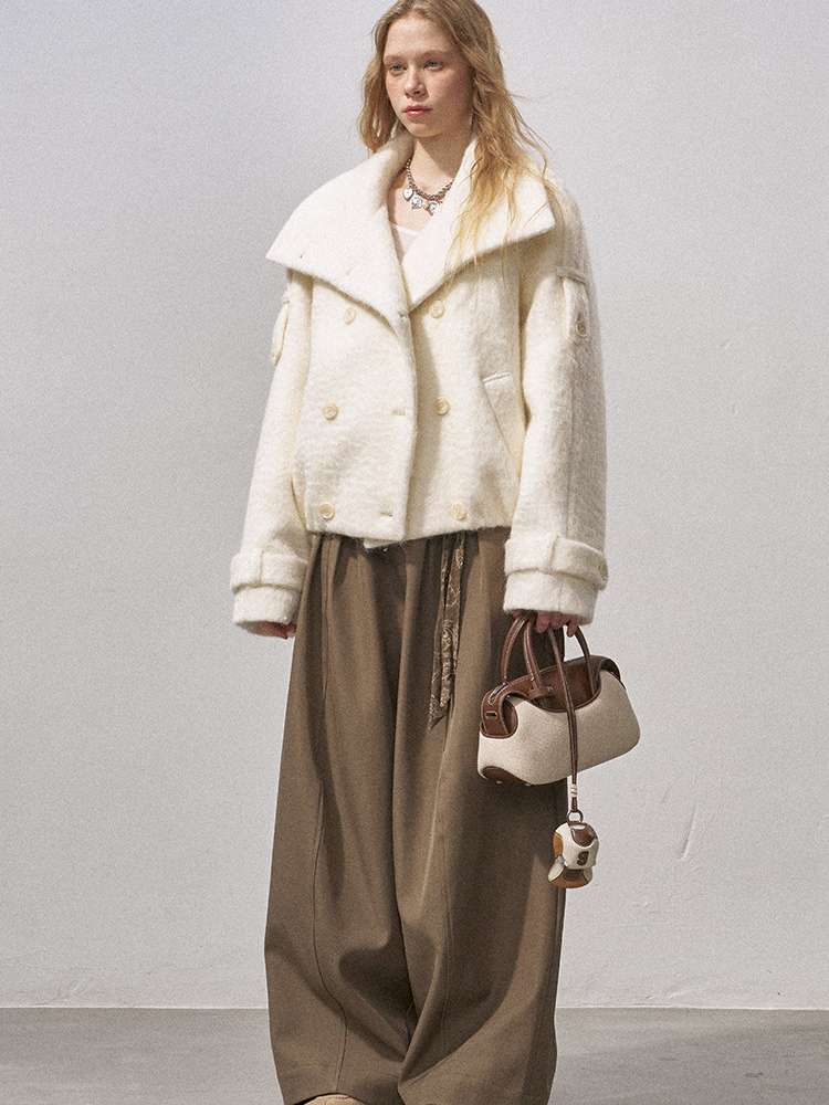 Furry Double Breasted Fur Jacket【s0000015228】