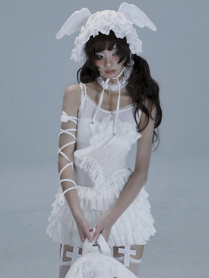 Ballet Style Slouchy Cake Lace Top【s0000013488】