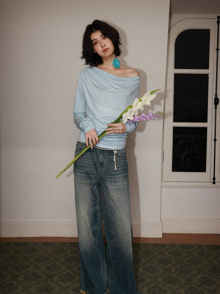 Modal Wool One Shoulder Knitwear【s0000015464】