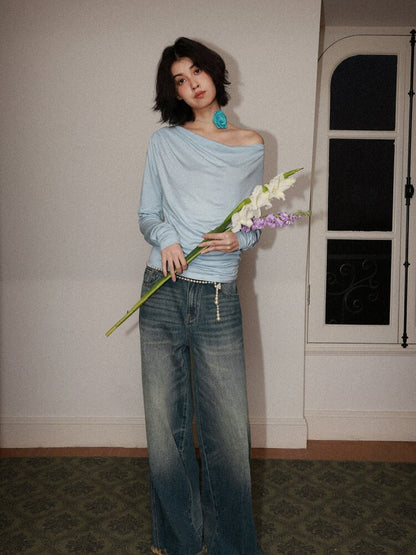 Modal Wool One Shoulder Knitwear【s0000015464】