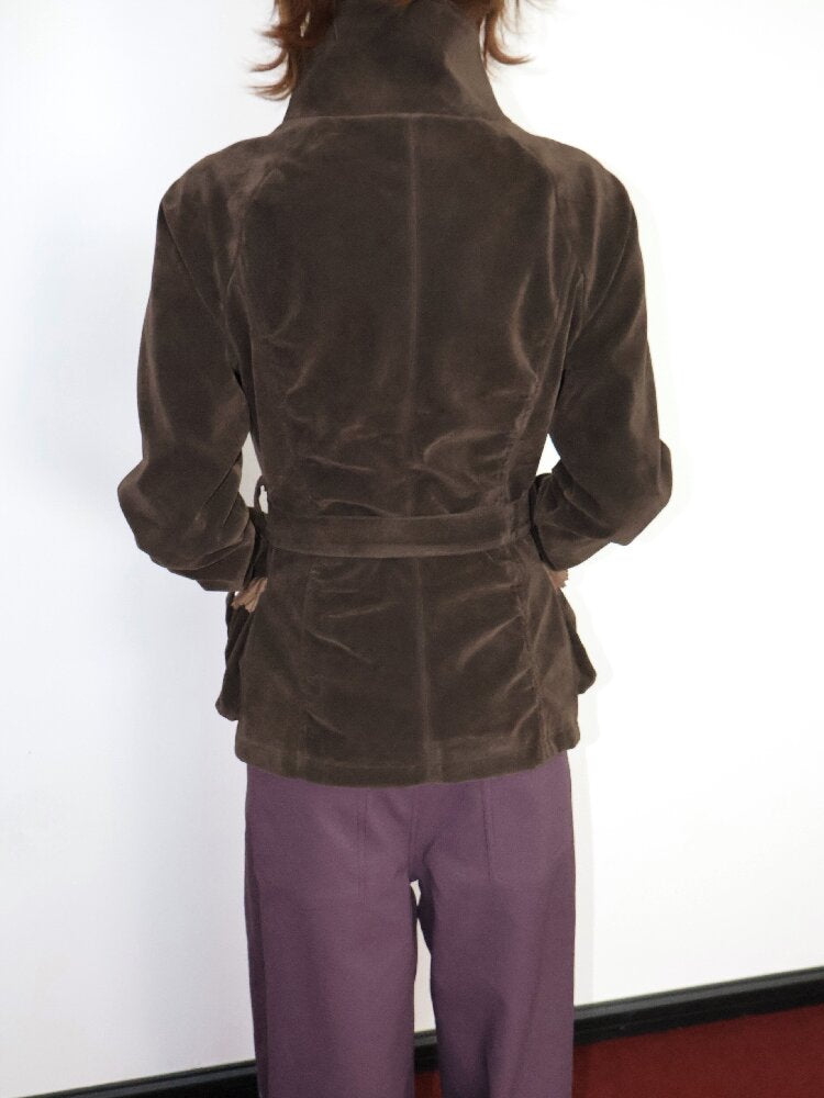 Vintage Badge Suede Patchwork Jacket【s0000018668】