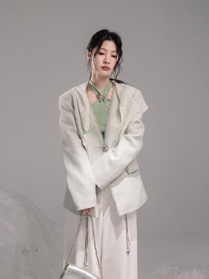 Openwork Woolen Halterneck Set【s0000015746】