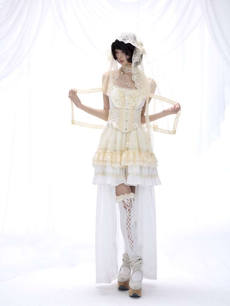 Dark Lolita Lace Mesh Sundress Dress【s0000014684】