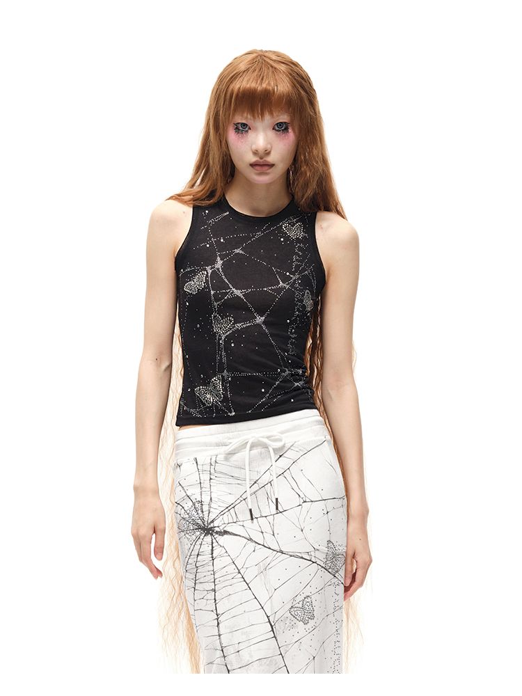Butterfly Spider Web Iron On Vest【s0000012584】