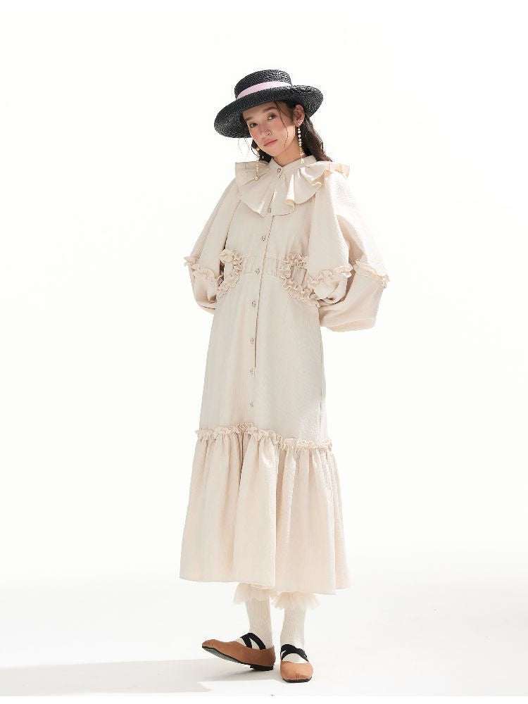 큰 소매 느슨한 밑단 드레스 [S0000011316]