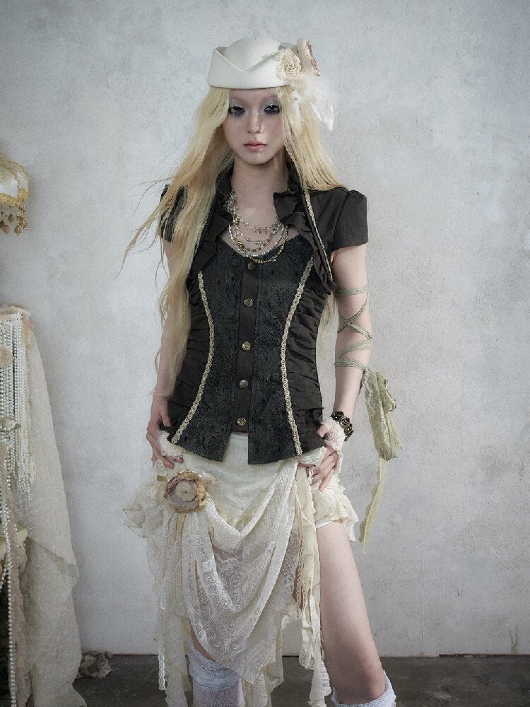 Medieval Heavy Work Lace Shirt【s0000017985】