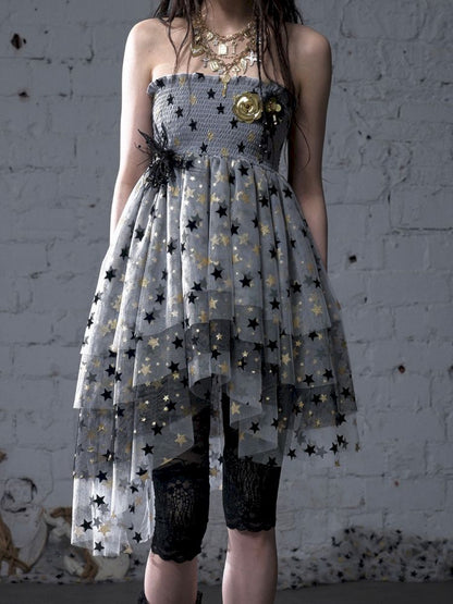 Puffy Tulle Two-Way Strapless Half-Skirt【s0000012792】